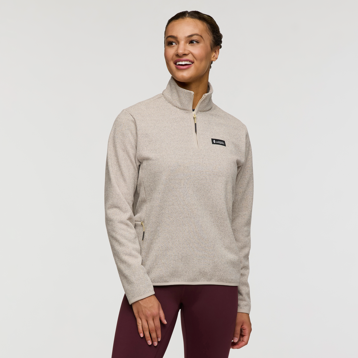 1200x1200png-F24WEnvoFleeceQuarterZipPulloverHeatherCream_112.png Envo Fleece Quarter-Zip Pullover - Women's - Image 1