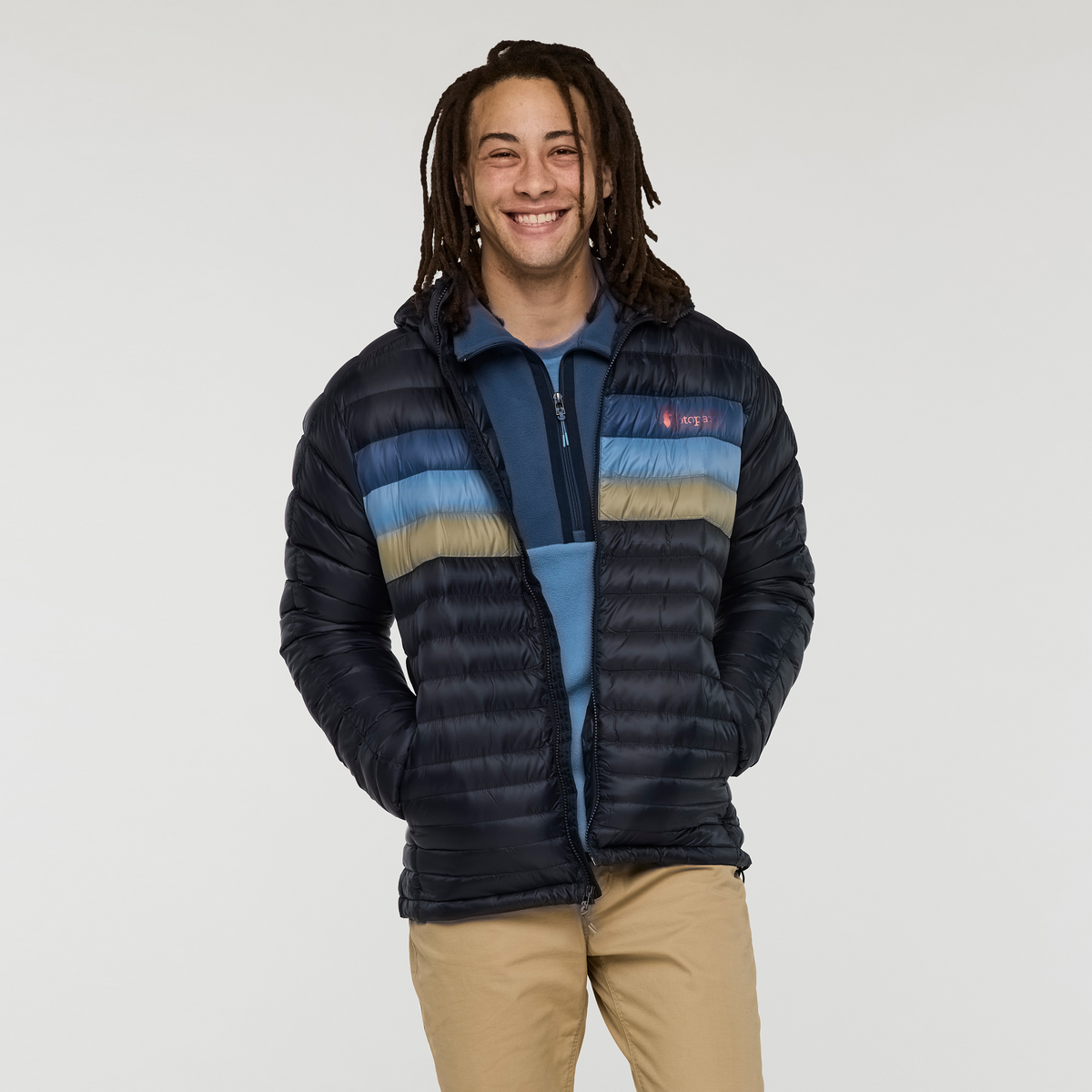 1200x1200png-F25MFuegoDownHoodedJacketCarbonStripes_001.png Fuego Down Hooded Jacket - Men's - Image 1