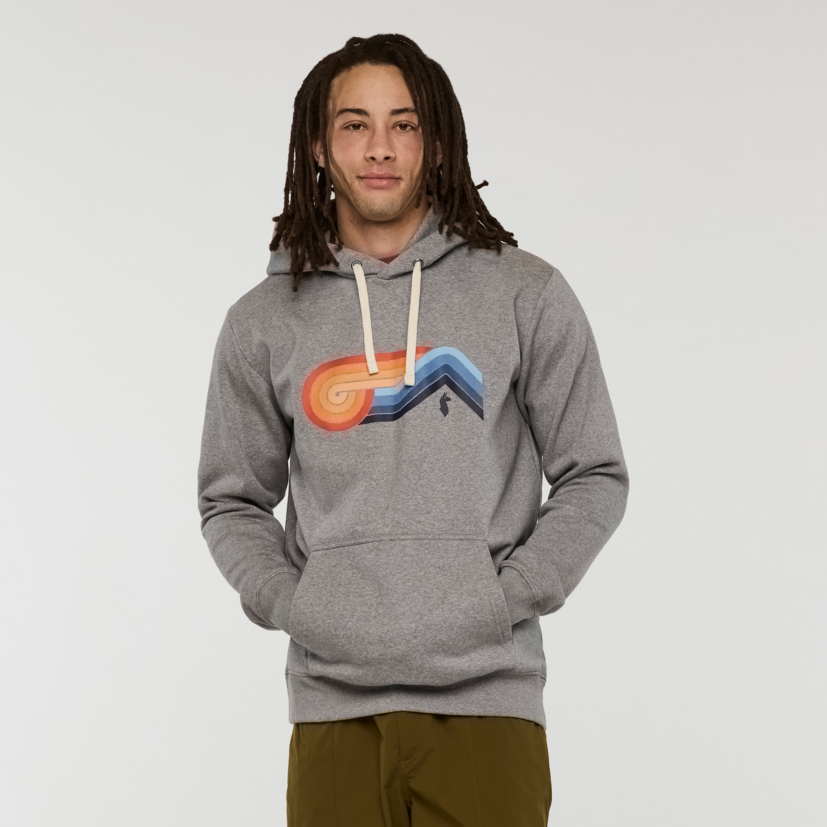 1200x1200png-F25MMeltingSunsetPulloverHoodieHeatherGrey_002.png Melting Sunset Pullover Hoodie - Men's - Image 1