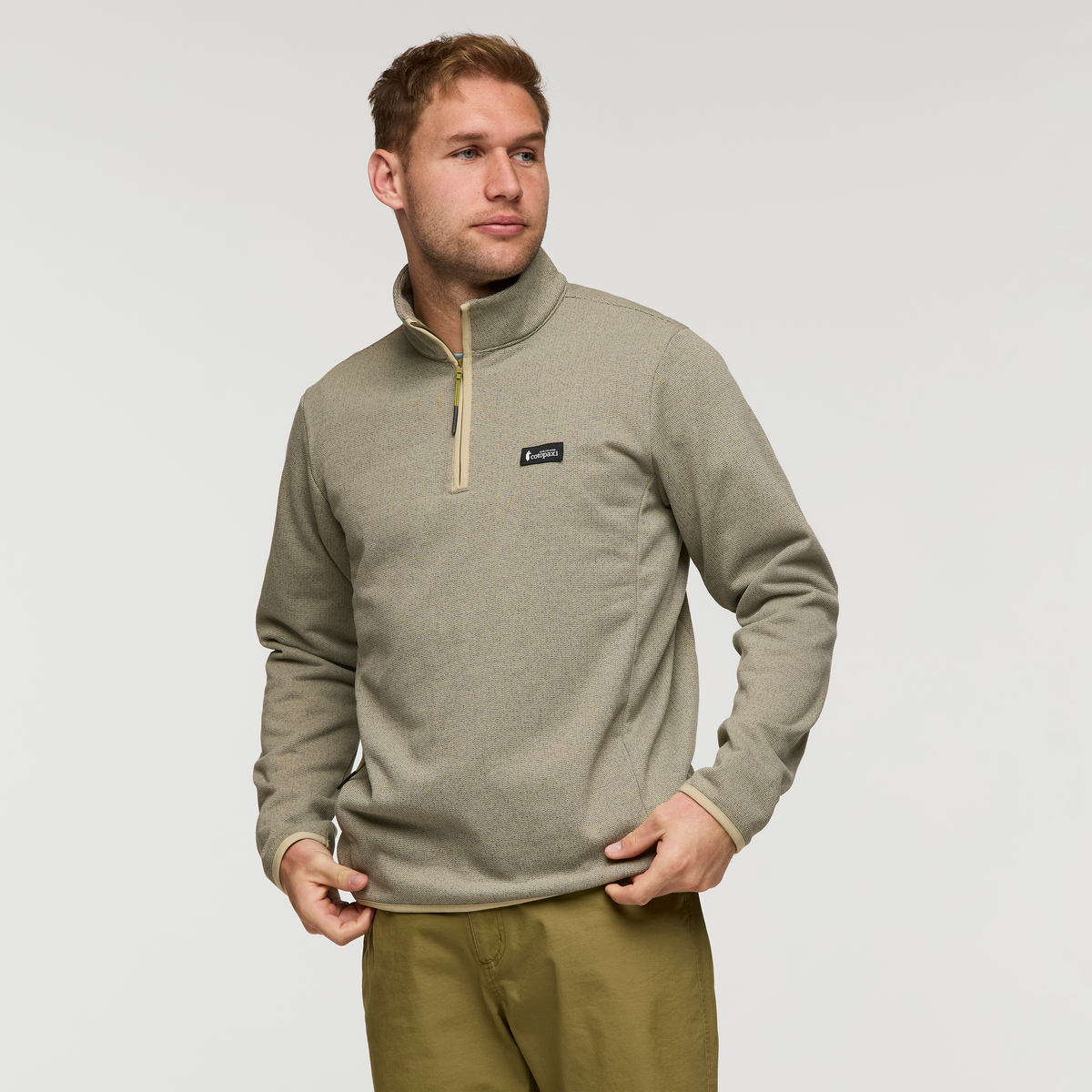 1200x1200png-S25MEnvoFleeceQuarter-ZipPulloverHeatherPebble_02.png Envo Fleece Quarter-Zip Pullover - Men's - Image 1