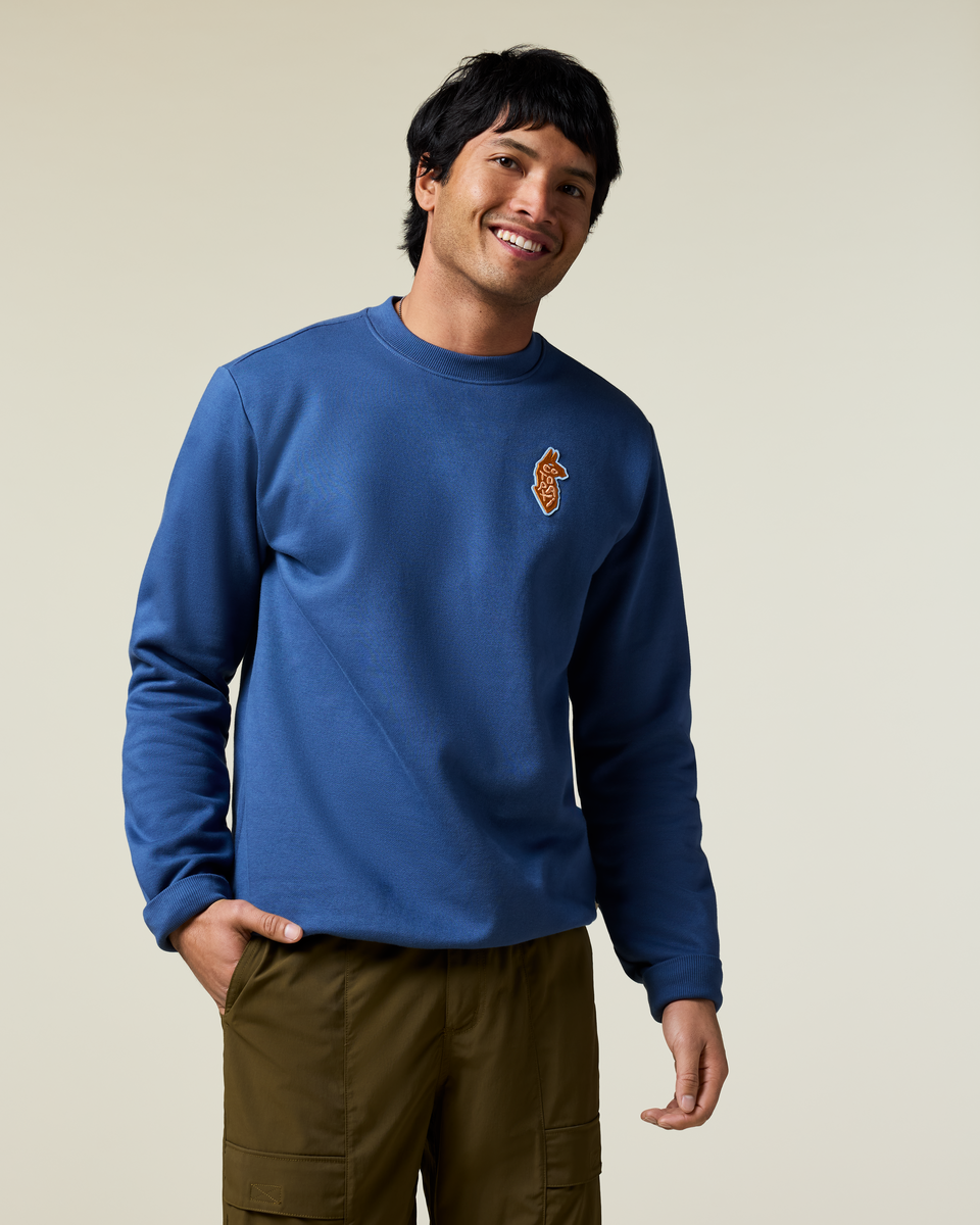 1200x1200png-S26MLavaLlamaCrewSweatshirtDeepSea_01.png Lava Llama Crew Sweatshirt - Men's - Image 1