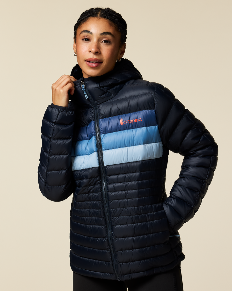 1200x1200png-S26WFuegoDownHoodedJacketCarbonStripes_2761.png Fuego Down Hooded Jacket - Women's - Image 1