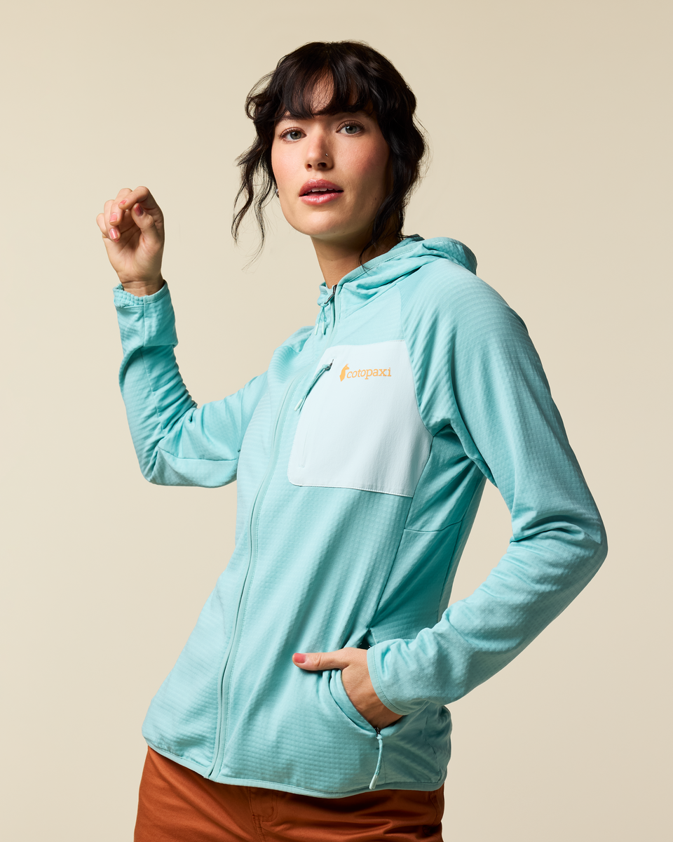 1200x1200png-S26WOteroFleeceFull-ZipHoodedJacketTidePool_0278.png Otero Fleece Full-Zip Hooded Jacket - Women's - Image 1