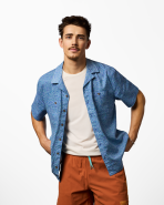 Afuera Button Up Shirt - Print - Men's - Image 7