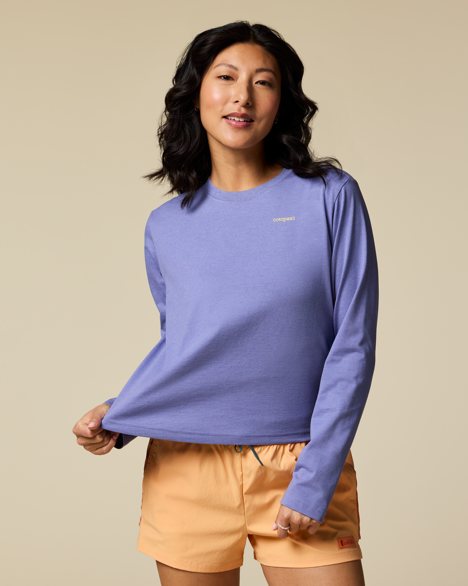 s26-w-flower-patch-long-sleeve-t-shirt-aster-3100.png Flower Patch Long-Sleeve T-Shirt - Women's - Image 1